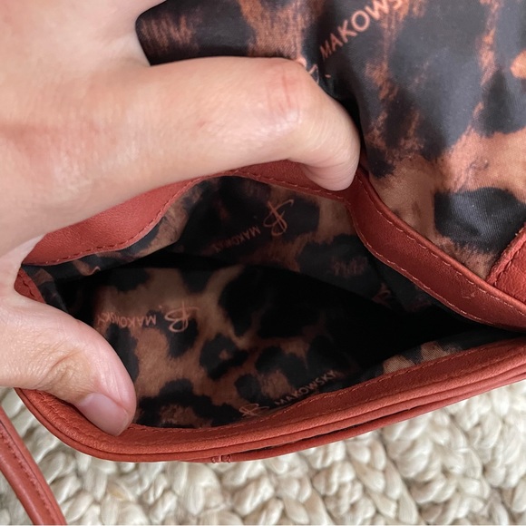 B Makowsky Crossbody Bag burnt orange flap - Picture 10 of 11